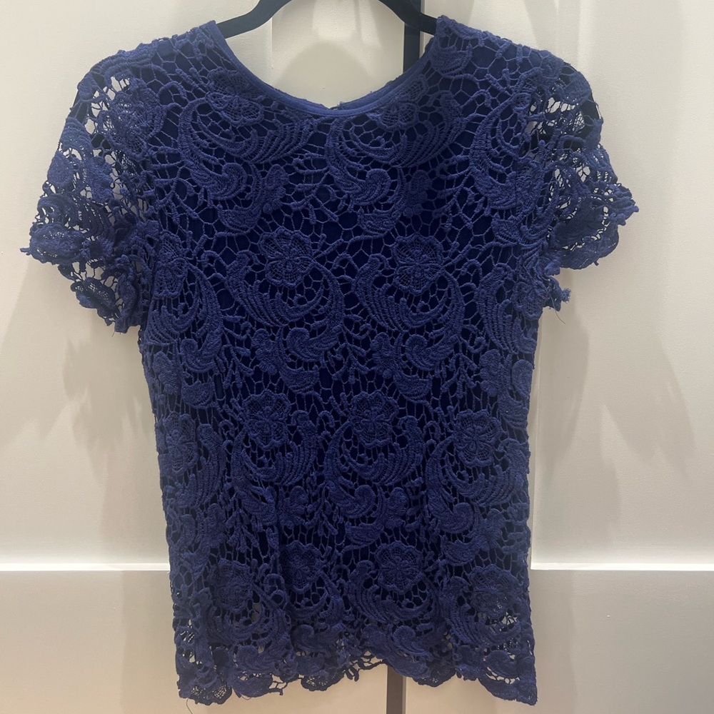 Blue Lace Blouse
